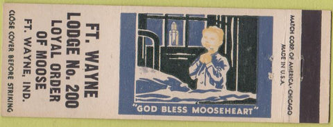 Matchbook Cover - Matchbook Cover Moose Lodge Fort Wayne IN