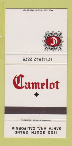 Matchbook Cover - Camelot Sana Ana CA 30 Strike