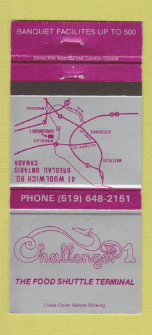 Matchbook Cover - Challenger 1 Restaurant Breslau ON 30 Strike