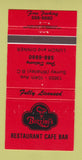 Matchbook Cover - Bozzini's Restaurant Cafe Bar Surrey BC WEAR 30 Strike