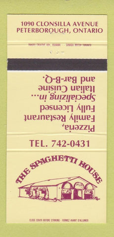 Matchbook Cover - Spaghetti House Pizza Peterborough ON 30 Strike