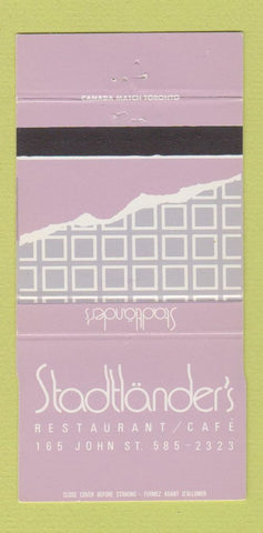 Matchbook Cover - Stadtlander's Restaurant Cafe 30 Strike