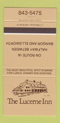 Matchbook Cover - Lucerne Inn Bangor Ellsworth ME 30 Strike