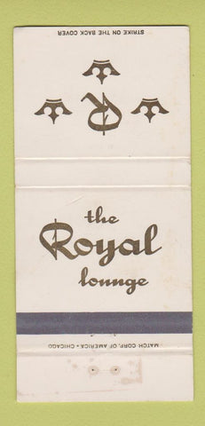 Matchbook Cover - Royal Lounge Elgin IL WEAR 30 Strike