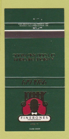 Matchbook Cover - Johnny Finebones Restaurant 30 Strike