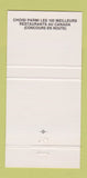 Matchbook Cover - Restaurant Cafe de la Paix Quebec QC 30 Strike