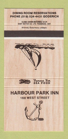Matchbook Cover - Harbour Park Inn Goderich ON 30 Strike