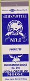 Matchbook Cover - Matchbook Cover Moose Lodge Buckhannon WV