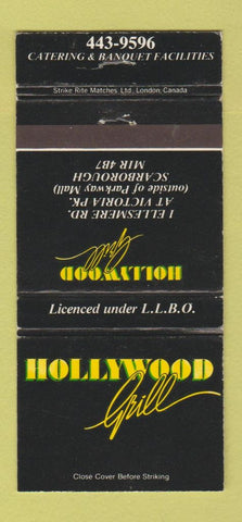 Matchbook Cover - Hollywood Grill Scarborough ON 30 Strike