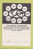 Matchbook Cover - Johnson Corporation Three River MI 40 Strike