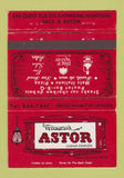 Matchbook Cover - Restaurant Astor Montreal QC 40 Strike