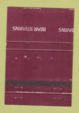 Matchbook Cover - Bear Stearns PRINTING ERROR 40 Strike