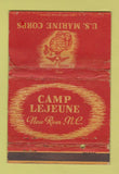 Matchbook Cover - Camp Lejeune New River NC Marines WORN postcard 40 Strike