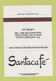 Matchbook Cover - Santa Cafe Santa Fe NM 40 Strike