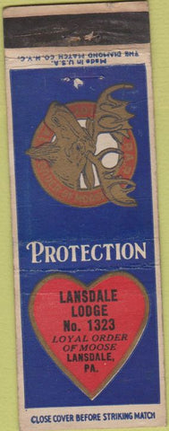 Matchbook Cover - Matchbook Cover Moose Lodge Lansdale PA