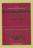 Matchbook Cover - Hamilton House Restaurant Hot Springs AR 40 Strike