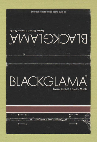 Matchbook Cover - Blackglama Great Lakes Mink WORN 40 Strike