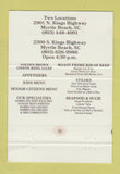 Matchbook Cover - J Edward's Ribs Myrtle Beach SC 40 Strike