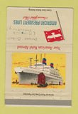 Matchbook Cover - American President Lines Cruise WRITING 40 Strike