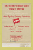 Matchbook Cover - American President Lines Cruise WRITING 40 Strike