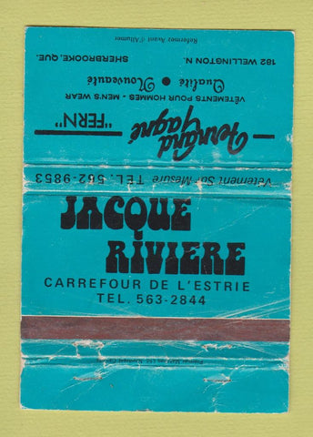 Matchbook Cover - Fernand Gagne Men's Clothes Sherbrooke QC POOR 40 Strike