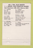 Matchbook Cover - Gro Cord Rubber Tillsonburg ON Lima OH soles 40 Strike