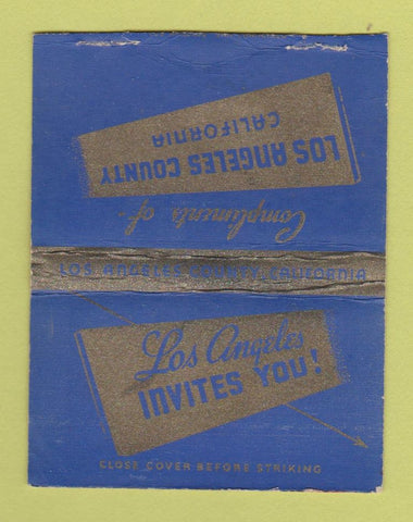 Matchbook Cover - Los Angeles County CA Tourism BOBTAIL WORN 40 Strike