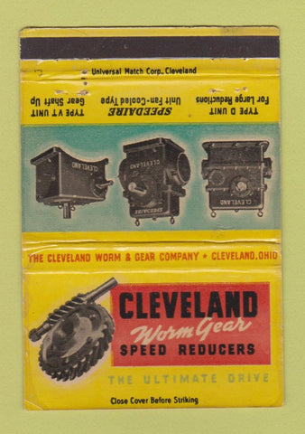 Matchbook Cover - Cleveland Worm Gear OH WEAR 40 Strike