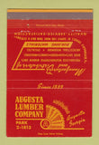 Matchbook Cover - Augusta Lumber Company GA 40 Strike