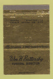 Matchbook Cover - Wm Battersby Funeral Home Philadelphia PA #1 40 Strike