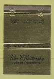 Matchbook Cover - Wm Battersby Funeral Home Philadelphia PA #2 40 Strike