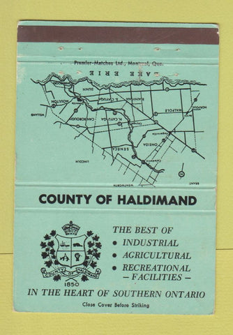 Matchbook Cover - County of Haldimand ON WEAR 40 Strike