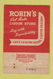 Matchbook Cover - Robin's Liquor Store Jacksonville FL 40 Strike