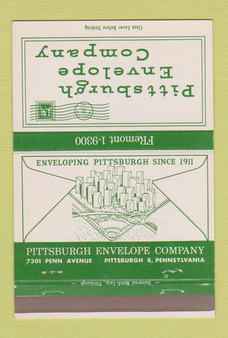 Matchbook Cover - Pittsburgh Envelope Company Pittsburgh PA 40 Strike