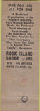 Matchbook Cover - Matchbook Cover Moose Lodge Rock Island IL