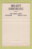 Matchbook Cover - Wallace Long Funeral Home Bethlehem PA 40 Strike