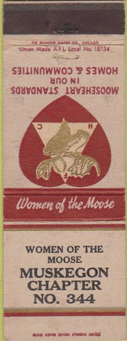 Matchbook Cover - Matchbook Cover Moose Lodge Muskegon MI Women