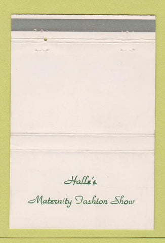 Matchbook Cover Halle's Maternity Fashion Show West End Diaper Service 40 Strike