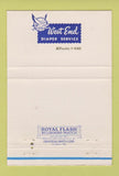 Matchbook Cover Halle's Maternity Fashion Show West End Diaper Service 40 Strike