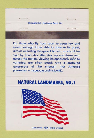 Matchbook Cover - Natural Landmarks RMS #1 40 Strike