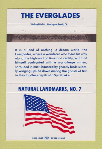 Matchbook Cover - Natural Landmarks RMS #7 Everglades WEAR 40 Strike