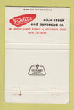 Matchbook Cover - Tempaste Ohio Steak BBQ Columbus OH WEAR 40 Strike