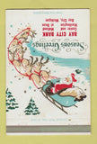 Matchbook Cover - Bay City Bank MI Christmas WORN 40 Strike