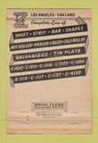 Matchbook Cover Ziegeler Steel Service Sheet Strip Bar Oakland CA WEAR 40 Strike