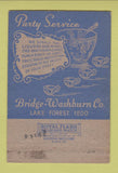 Matchbook Cover - Bridge Washburn Liquor Lake Forest IL 40 Strike