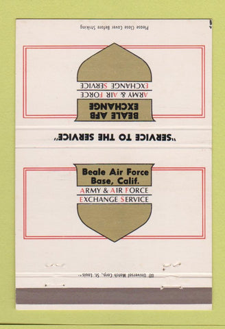 Matchbook Cover - Beale Air Force Base Exchange CA 40 Strike