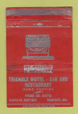 Matchbook Cover - Triangle Motel Hancock MD WORN 40 Strike