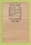 Matchbook Cover - Triangle Motel Hancock MD WORN 40 Strike