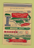 Matchbook Cover - Baker's Motel Cambridge Zanesville ON WORN 40 Strike