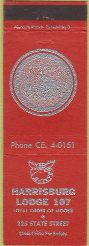 Matchbook Cover - Matchbook Cover Moose Lodge Harrisburg PA